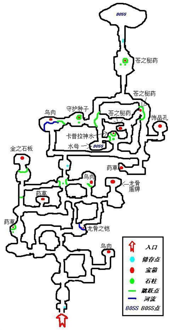 《伊苏6纳比斯汀的方舟》绿水洞地图怎么走